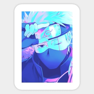 Kakashi vaporwave Sticker